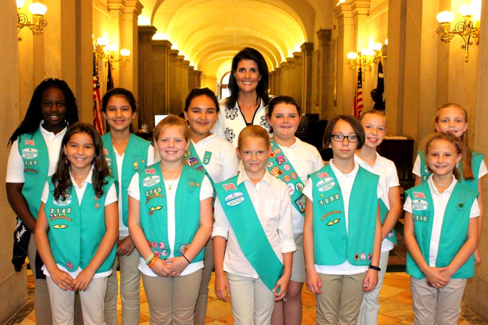 Nikki Haley Girl Scout Troops (30584069425)