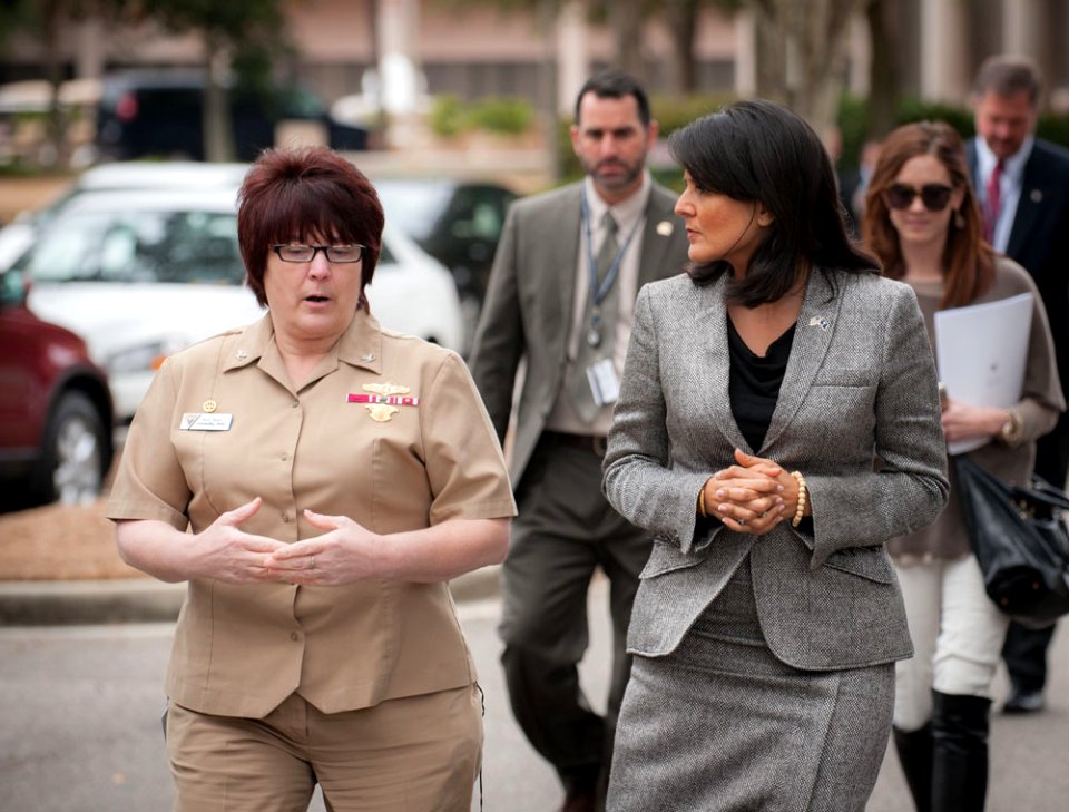 Nikki Haley Gov. Nikki Haley visiting Space and Naval Warfare Systems Center Atlantic (SPAWAR) (12330541893)