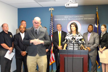 Nikki Haley Hurricane Matthew Press Conference 1 (30118488105)