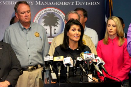 Nikki Haley Hurricane Matthew Press Conference 11 (29946255140)
