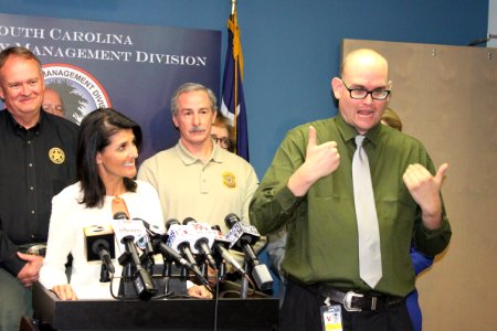 Nikki Haley Hurricane Matthew Press Conference 12 (29633729523)