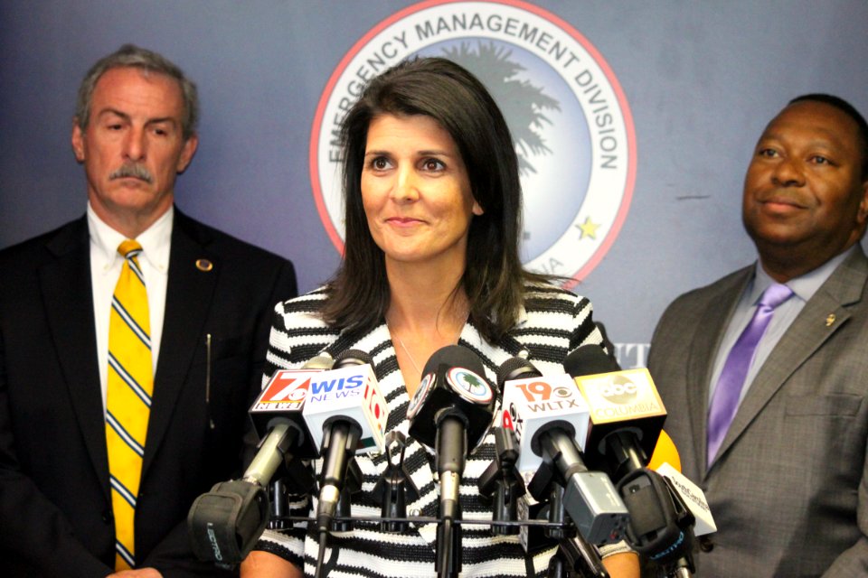 Nikki Haley Hurricane Matthew Press Conference 1 (29823389350)