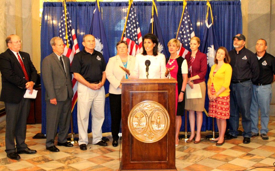 Nikki Haley Flood Recovery Press Conference (27967194866)