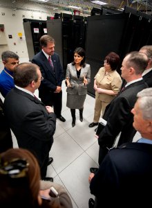 Nikki Haley Gov. Nikki Haley visiting Space and Naval Warfare Systems Center Atlantic (SPAWAR) (12330542193)