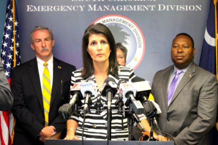 Nikki Haley Hurricane Matthew Press Conference 1 (30034464531)