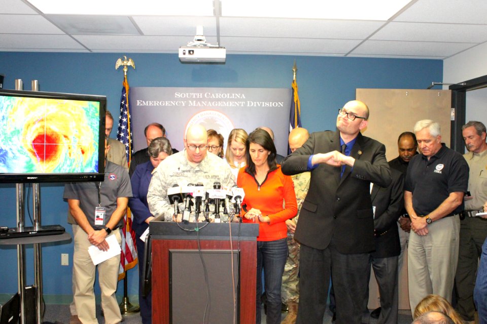 Nikki Haley Hurricane Matthew Press Conference 7 (29883591430)