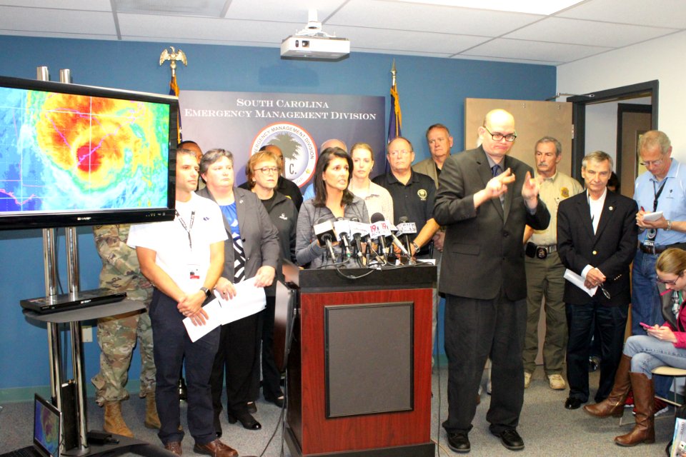 Nikki Haley Hurricane Matthew Press Conference 8 (30106627501)
