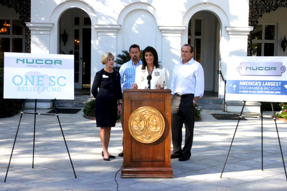 Nikki Haley Nucor Steel One SC Relief Fund Press Conference (30581283155)