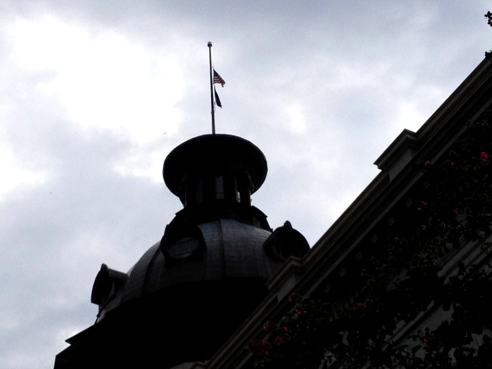Nikki Haley Statehouse flag at half-mast on September 11, 2012 (9517894688)