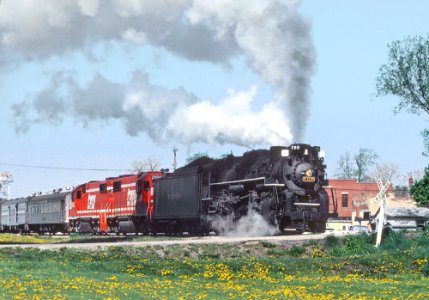 NKP 765 eastbound runby at Secor, Illinois in May 11, 1980 Fantrip (33844388496)