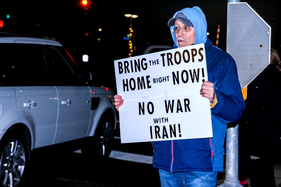 No War Against Iran Rally Glenview Illinois 1-9-20 (49378331947)
