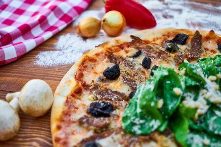 Greens olives sausage