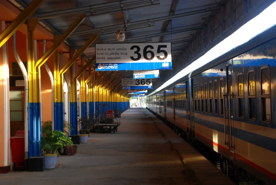 Station travel brown train