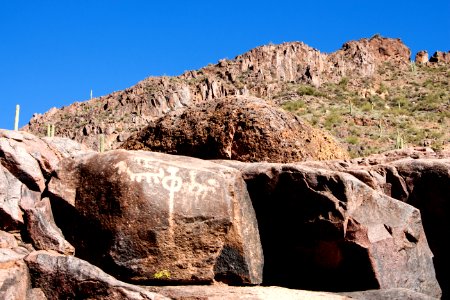 Petroglyph Against Peaks (8272921921) photo