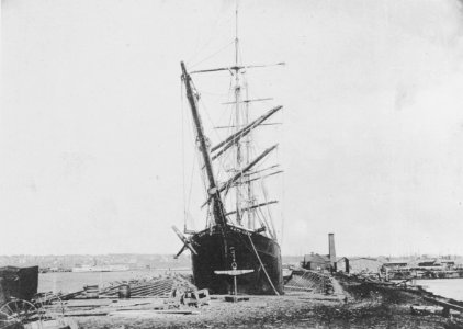 SS KATE CANN in dry dock at Knightville, Cape Elizabeth (now South Portland) (1868-69) (51165344625)