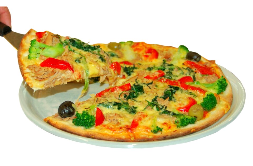 Vegetarian bake pizza delicious