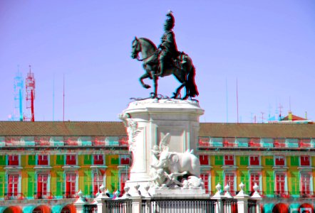 Statue of King José I, Praça do Comércio, Lisbon 3D (39326780480) photo