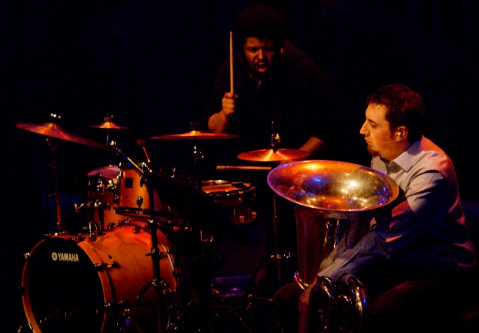 Steve Lehman Octet 23 januari 2011 BIM Amsterdam - Tyshawn Sorey & Dan Peck (50740362242)