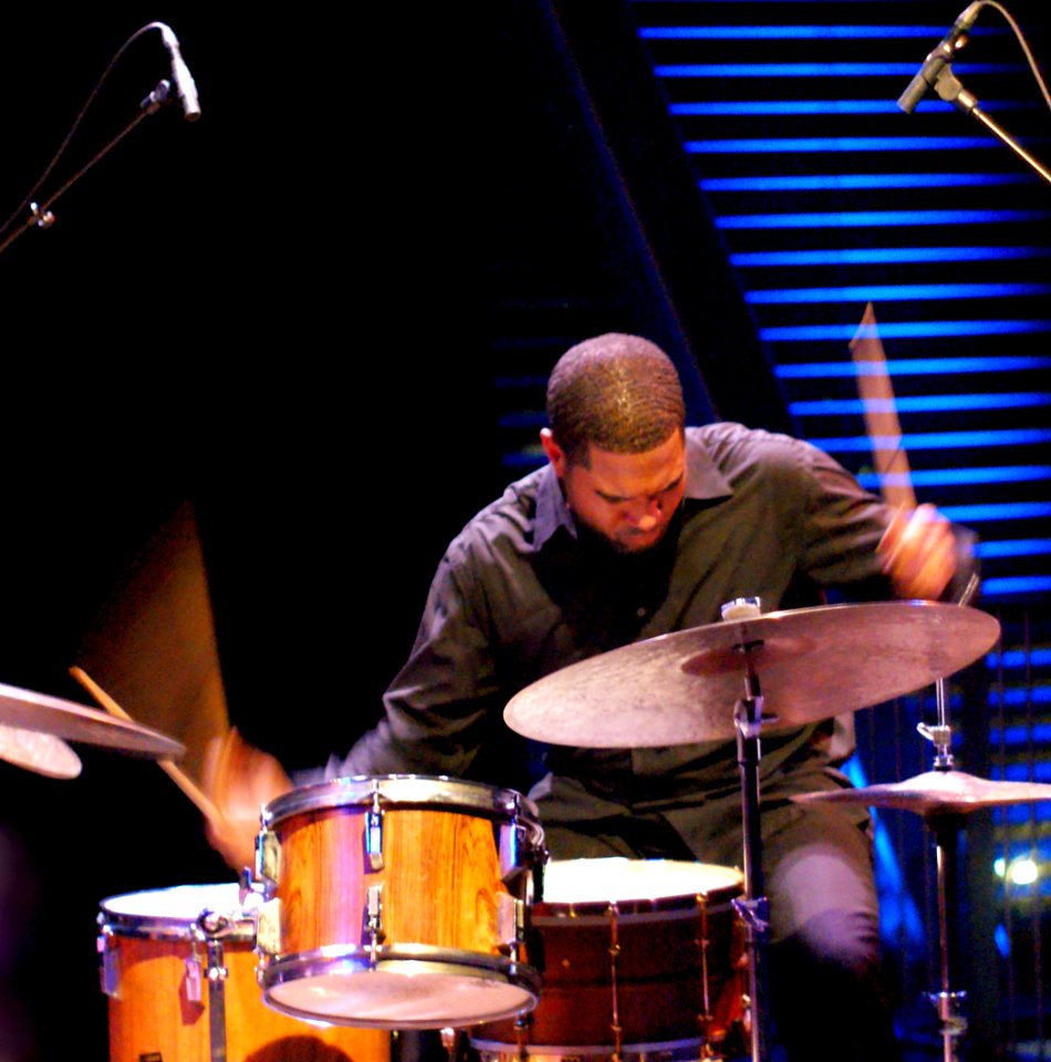 Steve Lehman Trio, 3 october 2012 BIM huis Amsterdam - Damion Reid (50933801451)