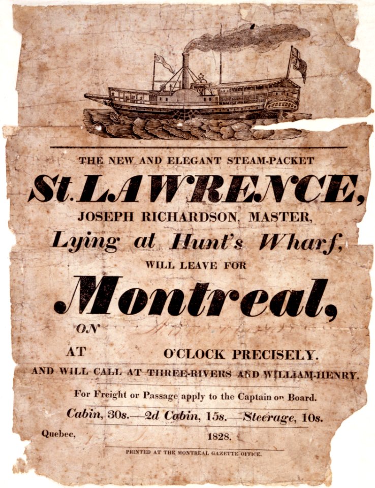 The New Elegant Steam Packet St. Lawrence for Three Rivers and William Henry (15031997032)