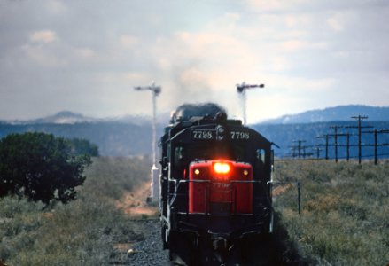 These are intermediate semaphores at MP 15027 between sidings at Corona, NM (MP 1491) and Duran (MP 1511) April 1983 -- 14 Photos (32182637614)