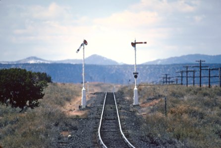 These are intermediate semaphores at MP 15027 between sidings at Corona, NM (MP 1491) and Duran (MP 1511) April 1983 -- 14 Photos (33027885335)