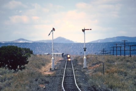 These are intermediate semaphores at MP 15027 between sidings at Corona, NM (MP 1491) and Duran (MP 1511) April 1983 -- 14 Photos (33027883685)