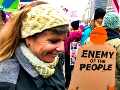 Tiny trump at the 2019 Women's March in Washington D.C. (31891324877)