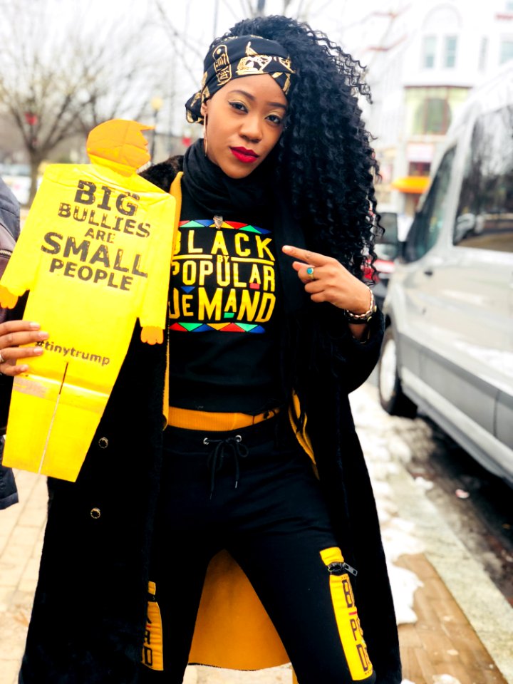 Tiny trump at the 2019 Women's March in Washington D.C. (31891372707)