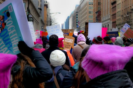 Tiny trump at the 2019 Women's March in Washington D.C. (39867618073)