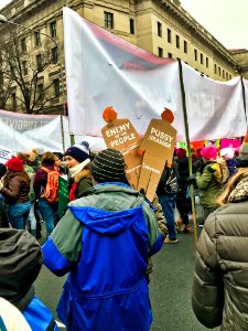 Tiny trump at the 2019 Women's March in Washington D.C. (46107613414) photo