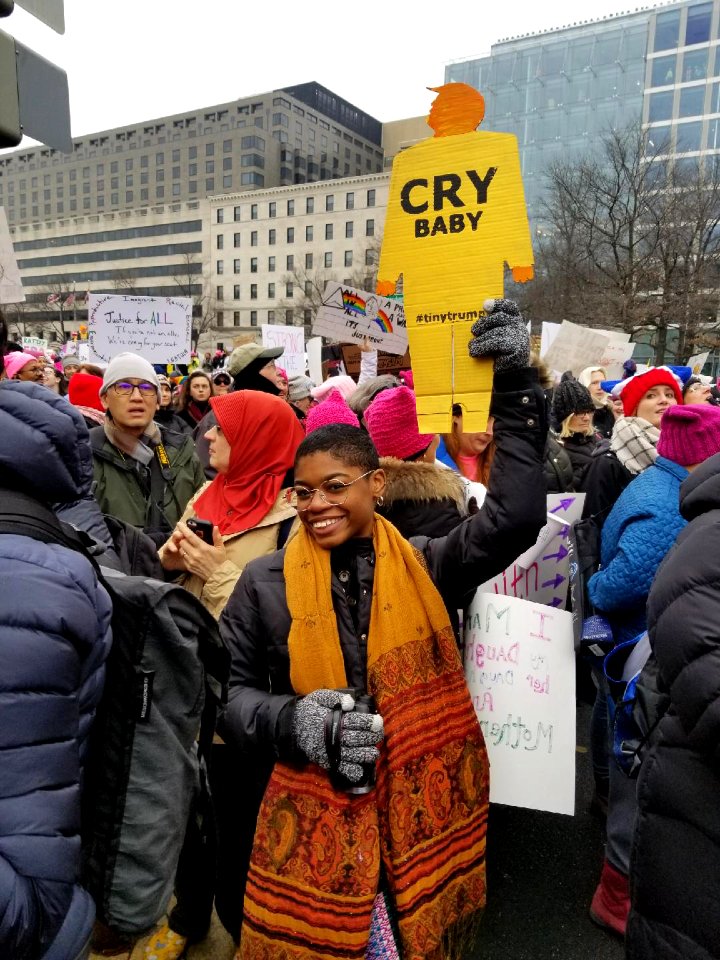 Tiny trump at the 2019 Women's March in Washington D.C. (46780463102)
