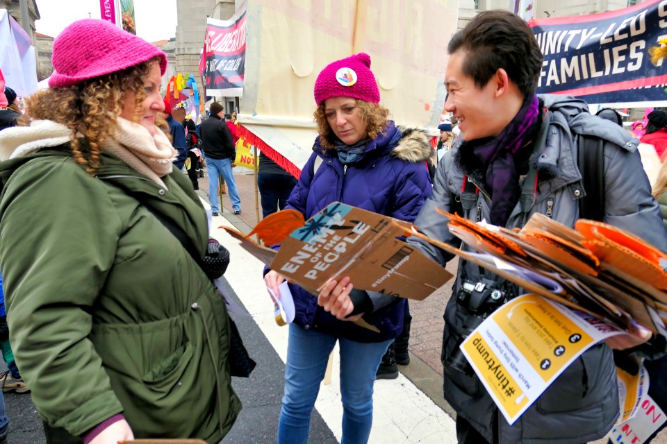 Tiny trump at the 2019 Women's March in Washington D.C. (46832774321)