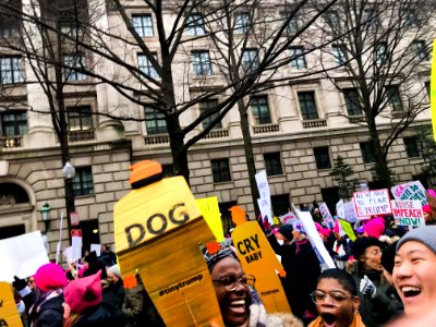 Tiny trump at the 2019 Women's March in Washington D.C. (39867594573)