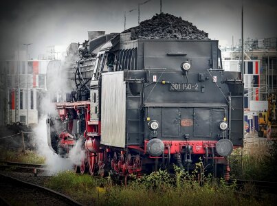 Train traffic steam locomotive