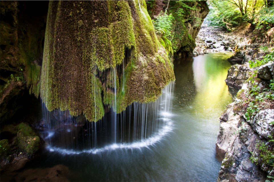 Stream rocks moss photo