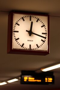 Time railway station clock face photo