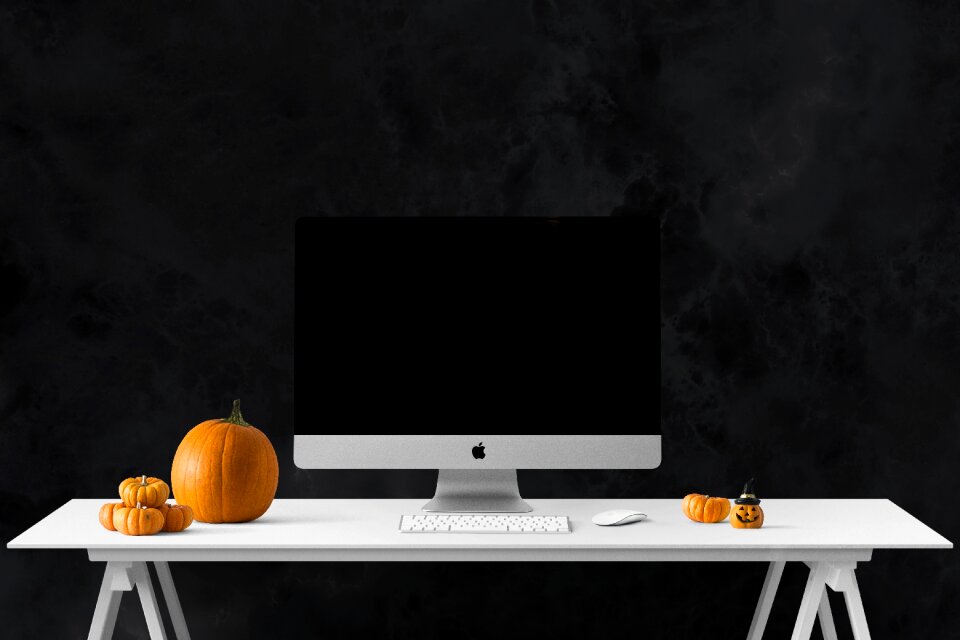 Interior desk black desk
