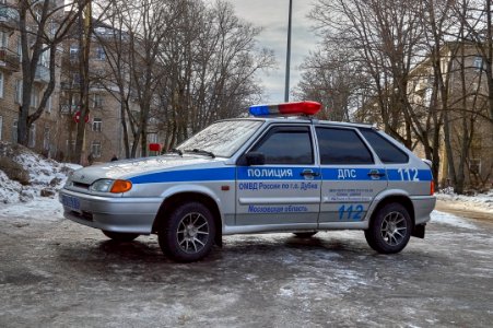 Traffic police vehicle in Moscow Oblast