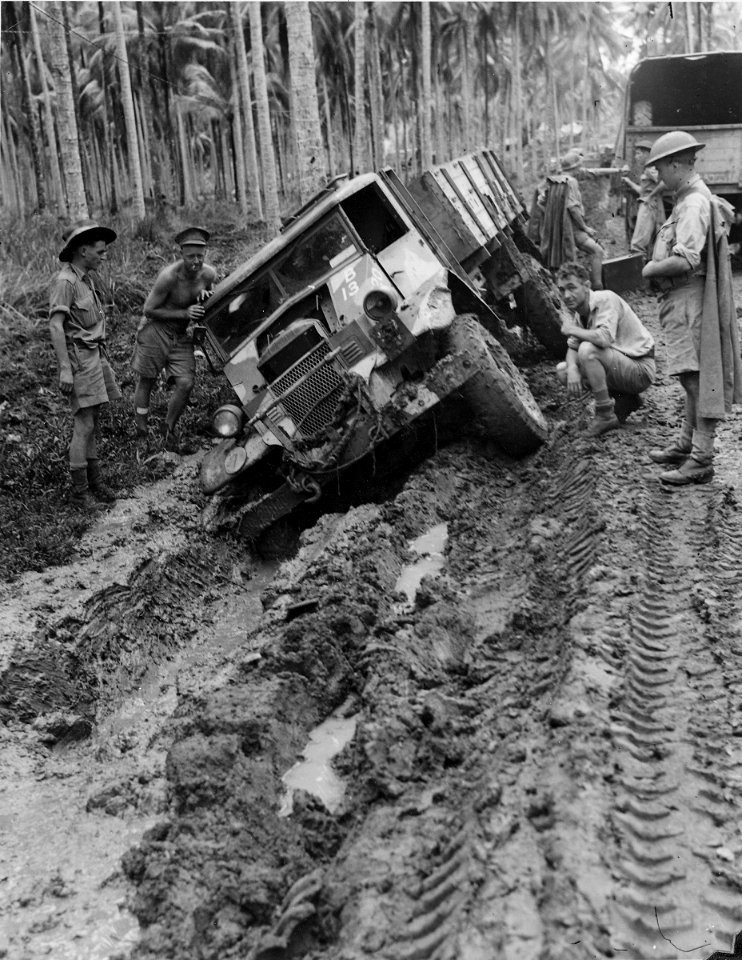Truck stuck in mud, 1942 (28195013571)
