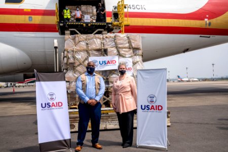 U.S. Embassy Dhaka Deputy Chief of Mission JoAnne Wagner handover 2nd shipment of medical supplies to Bangladesh. (51246088666)