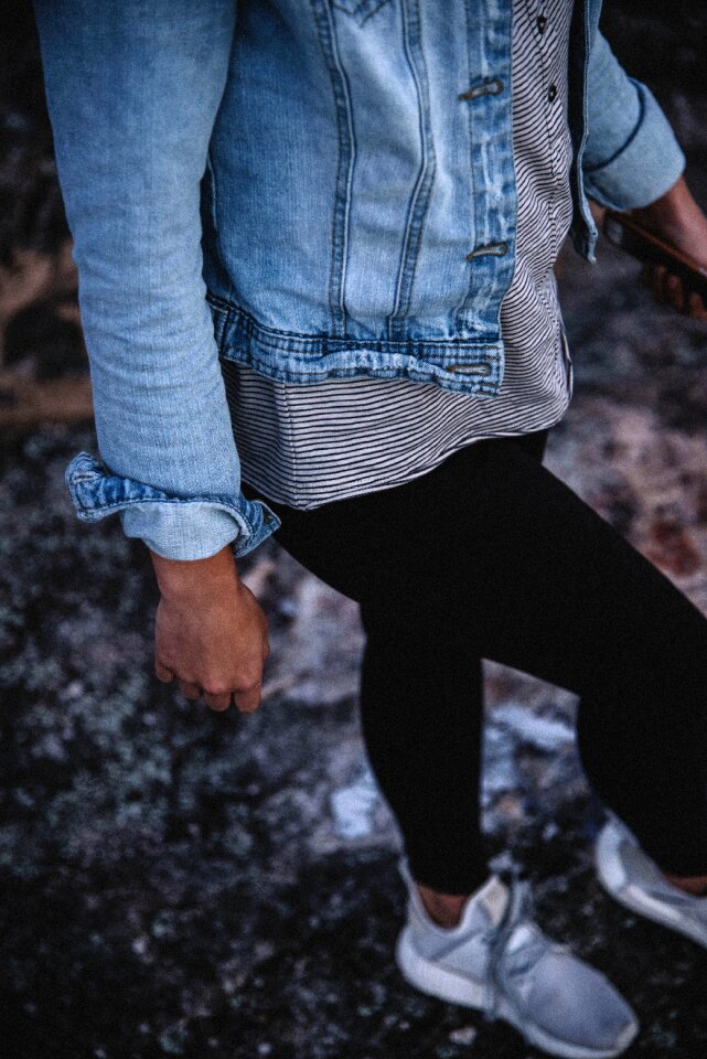 Jacket shoes gray shoes