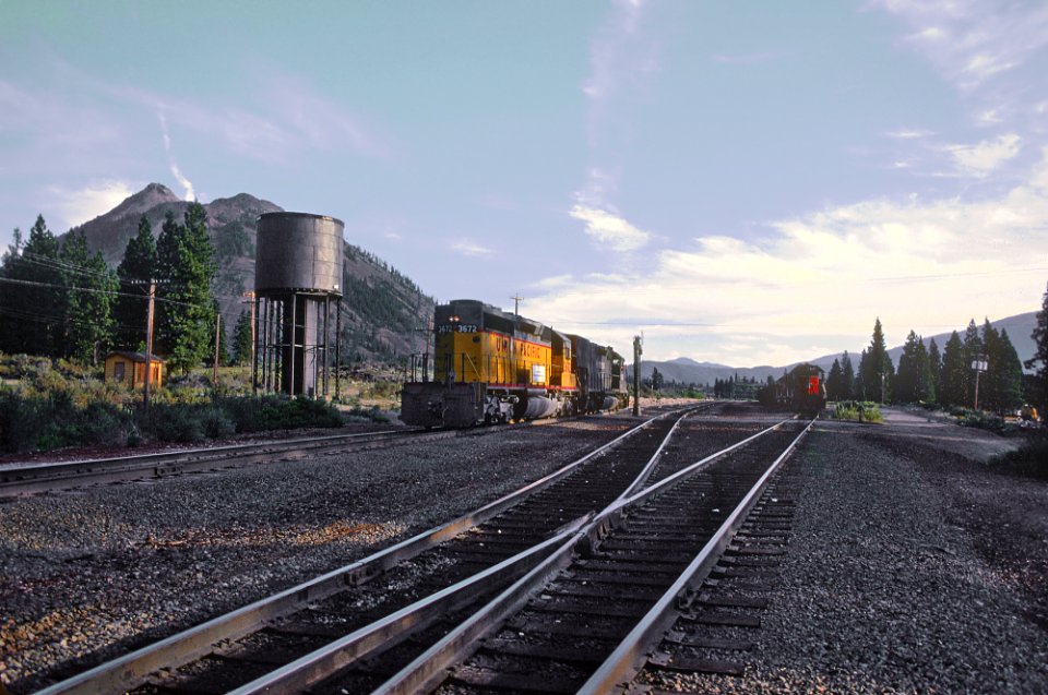 UP 3672 at Black Butte, CA in July 1982 (33257584325)