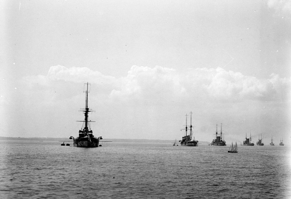 A general view of Line C at Spithead for the Naval Review. RMG P00037