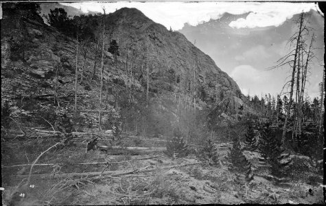 A granite buttress, in Lake Creek Valley. Lake County, Colorado. - NARA - 516998 photo