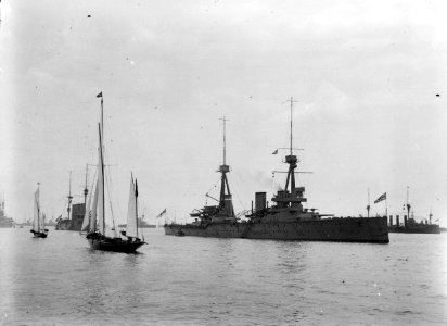 A general view of the line of ships during the Naval Review at Spithead RMG P00022
