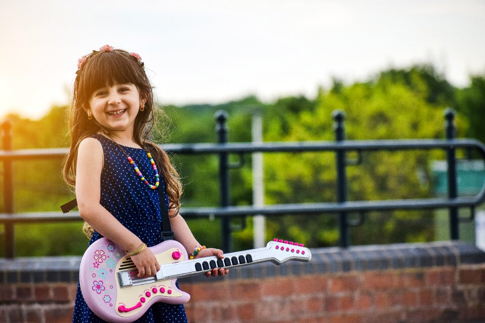 Musician electric smiling