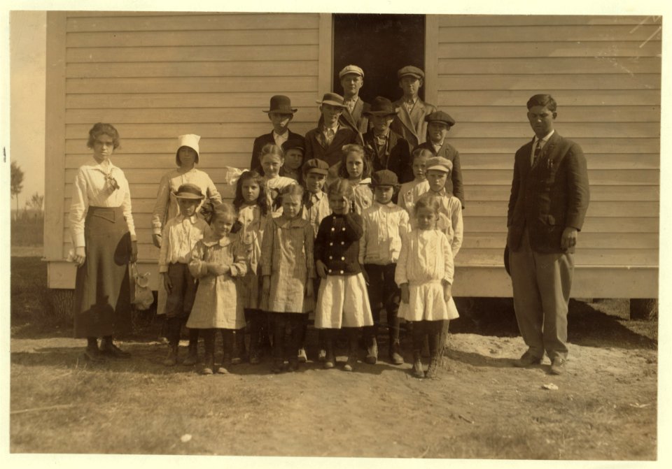 A group of children at a District School in cotton picking season. Petty's Chapel District School -20, near Corsicana. Only 40 per cent of the children who attend are here because the cotton LOC nclc.00231
