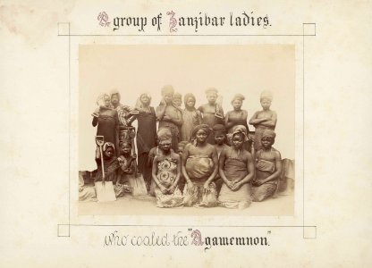 A group of Zanzibar ladies who coaled the 'Agamemnon' RMG E9080