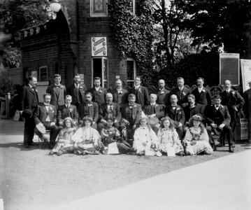 A group portrait at Rosherville Gardens, Northfleet RMG G02346